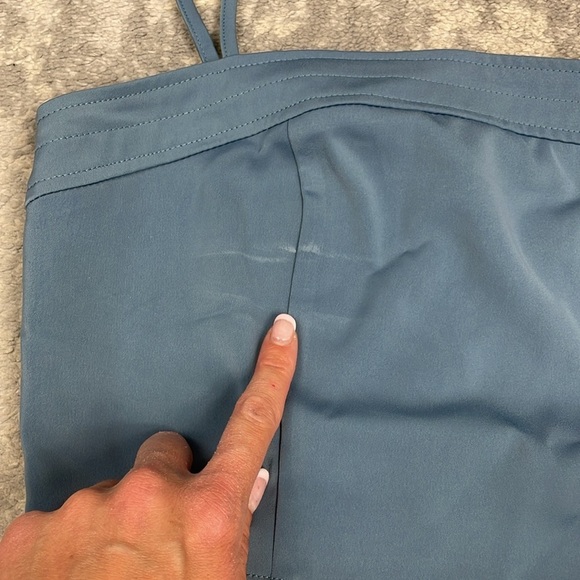 New ACOA Party Starter Crop Top Blue Square Neck Sz M - Picture 10 of 11